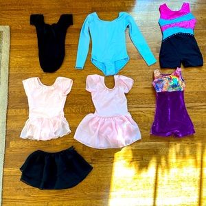 EUC lot of girls 4/5 gymnastics/ dance leotards